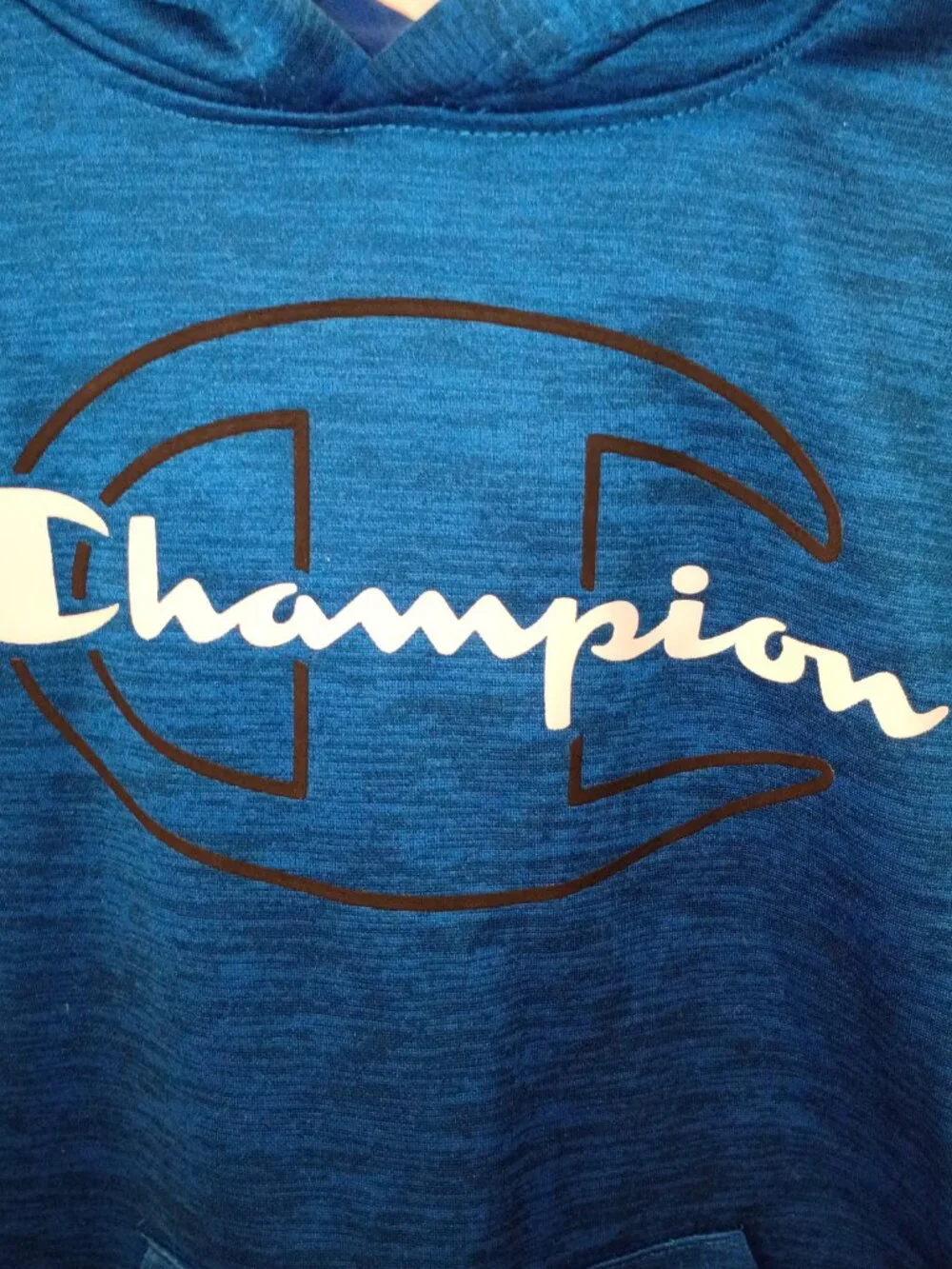 Champion Boys Size 10-12 Royal Blue Logo Hoodie